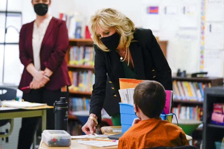 Tue. 10:37 a.m.: Jill Biden heads back to classroom as a working first lady
